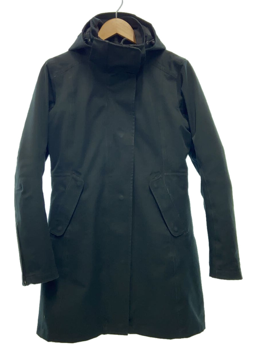 【中古】patagonia◆コート/インナーダウン付き/ダメージ有/S/ポリエステル/BLK/無地/28407FA16【レディースウェア】