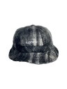 【中古】Supreme◆25SS/Mohair Plaid Bell Hat/バケットハット/--/モヘア/BLK/メンズ【服飾雑貨他】(4)