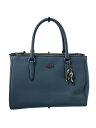 【中古】COACH◆ショルダーバッグ/レザー/BLU/無地【バッグ】
