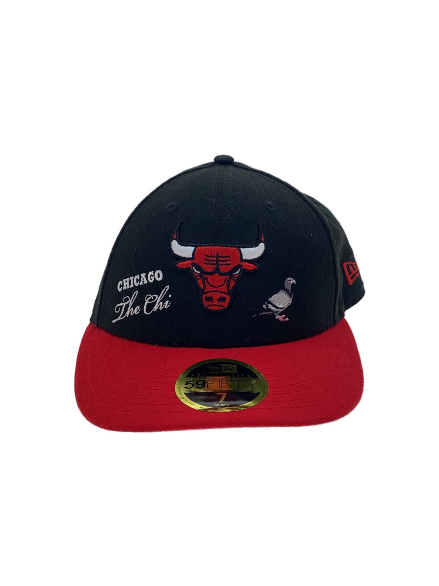 【中古】NEW ERA◆LP 59FIFTY STAPLE CHICAGO BULS/キャップ/7/ポリエステル/BLK/メンズ【服飾雑貨他】