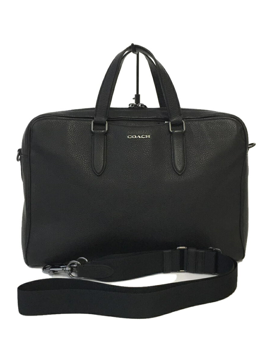 【中古】COACH◆ブリーフケース/レザー/BLK/C8174【バッグ】