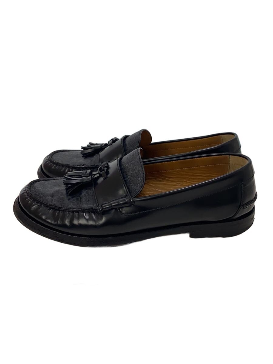 【中古】GUCCI◆ローファー/UK6/BLK/レザー/673817【シューズ】