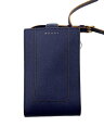 【中古】MARNI◆サフィアーノ/フォンケース/ショルダーバッグ/--/NVY【バッグ】