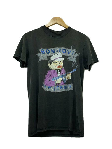 【中古】80s/1988/bon jovi/ポリコットン/Tシャツ/M/ポリエステル/BLK/無地1988【メンズウェア】 【中古】80s/1988/bon jovi/ポリコットン/Tシャツ/M/ポリエステル/BLK/無地1988【メンズウェア】