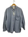 【中古】refomed◆長袖シャツ/2/コットン/BLU/RESH-002【メンズウェア】