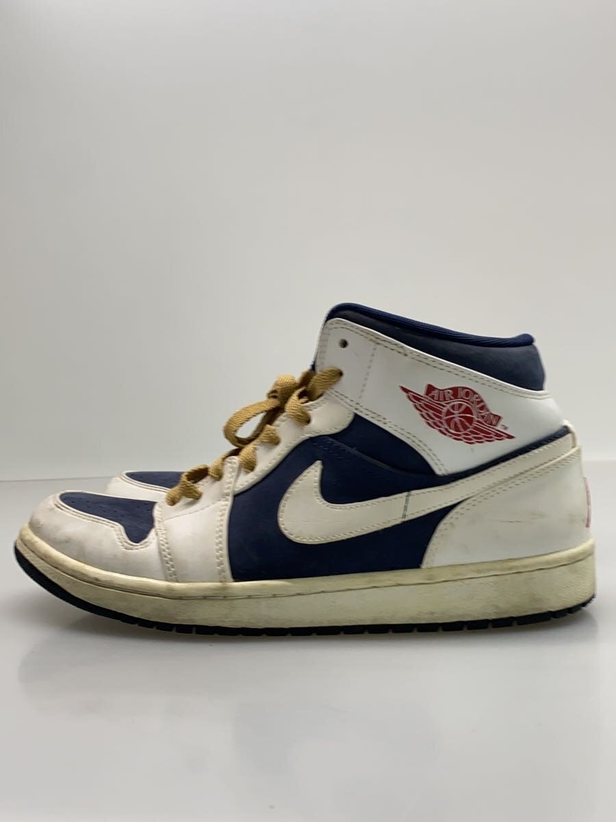 NIKE◆AIR JORDAN 1 PHAT/エアジョーダンファット/ネイビー/364770-400/27.5cm/NVY