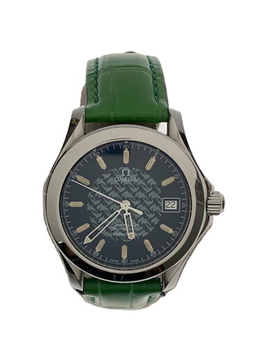 【中古】OMEGA◆シーマスター_120M_ジャックマイヨール1997_AT_SS_36mm/2500.80/レザー/BLU/GRN//【服飾雑貨他】 【中古】OMEGA◆シーマスター_120M_ジャックマイヨール1997_AT_SS_36mm/2500.80/レザー/BLU/GRN//【服飾雑貨他】