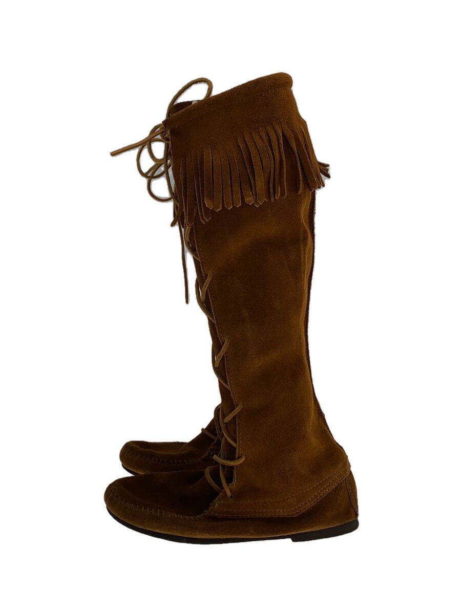 MINNETONKA◆ロングブーツ/US7/キャメル/スウェード/8652705