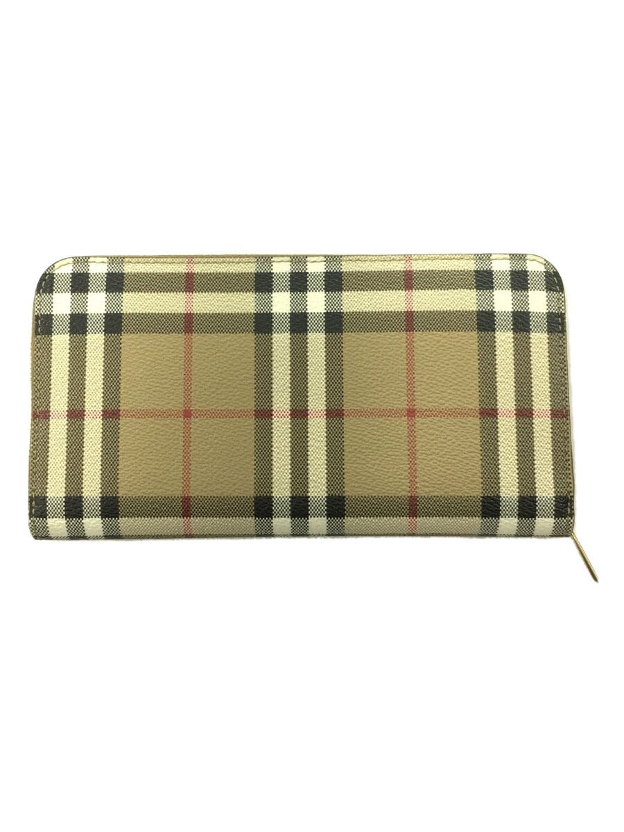 【中古】BURBERRY◆長財布/--/BEG/チェック/レディース//【服飾雑貨他】