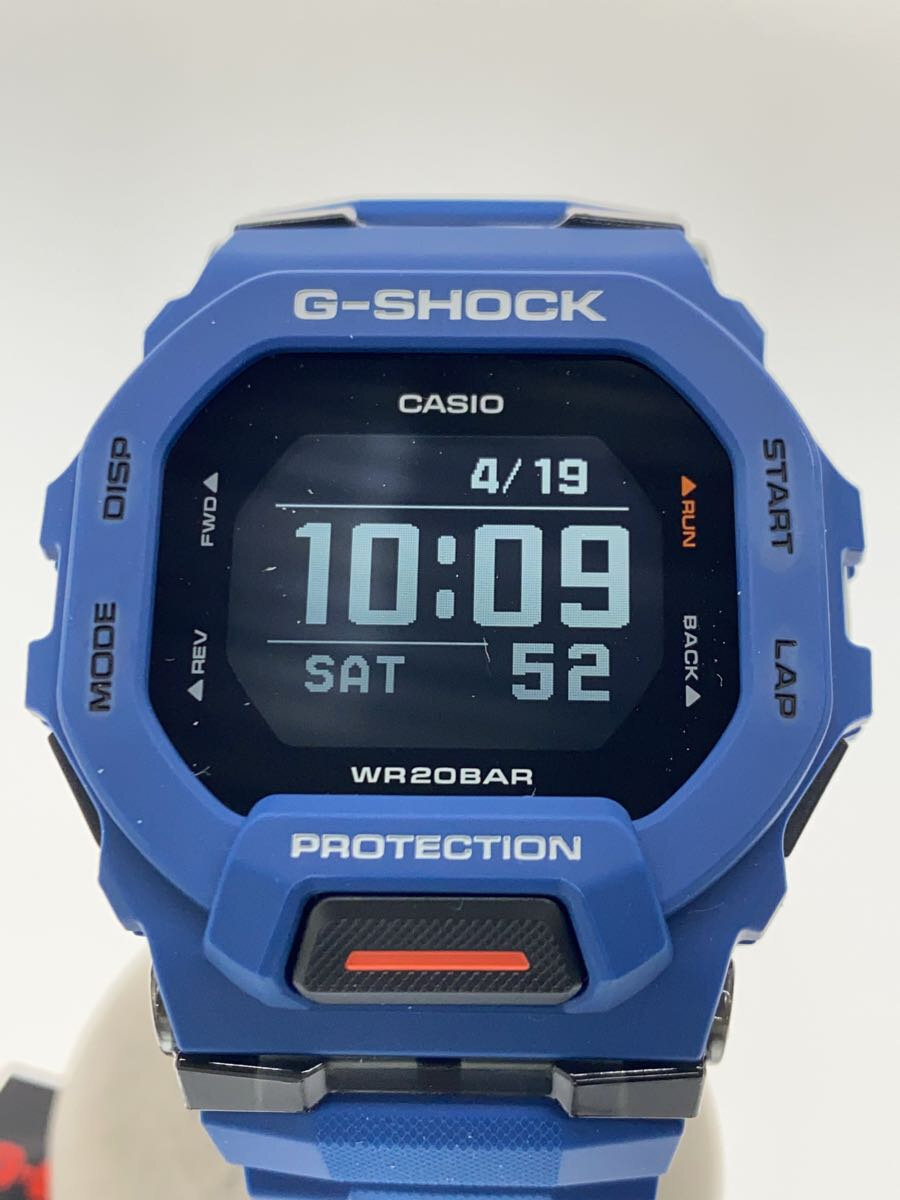 【中古】CASIO◆クォーツ腕時計/デジタル/ラバー/BLU/BLU/GBD-200-2JF【服飾雑貨他】