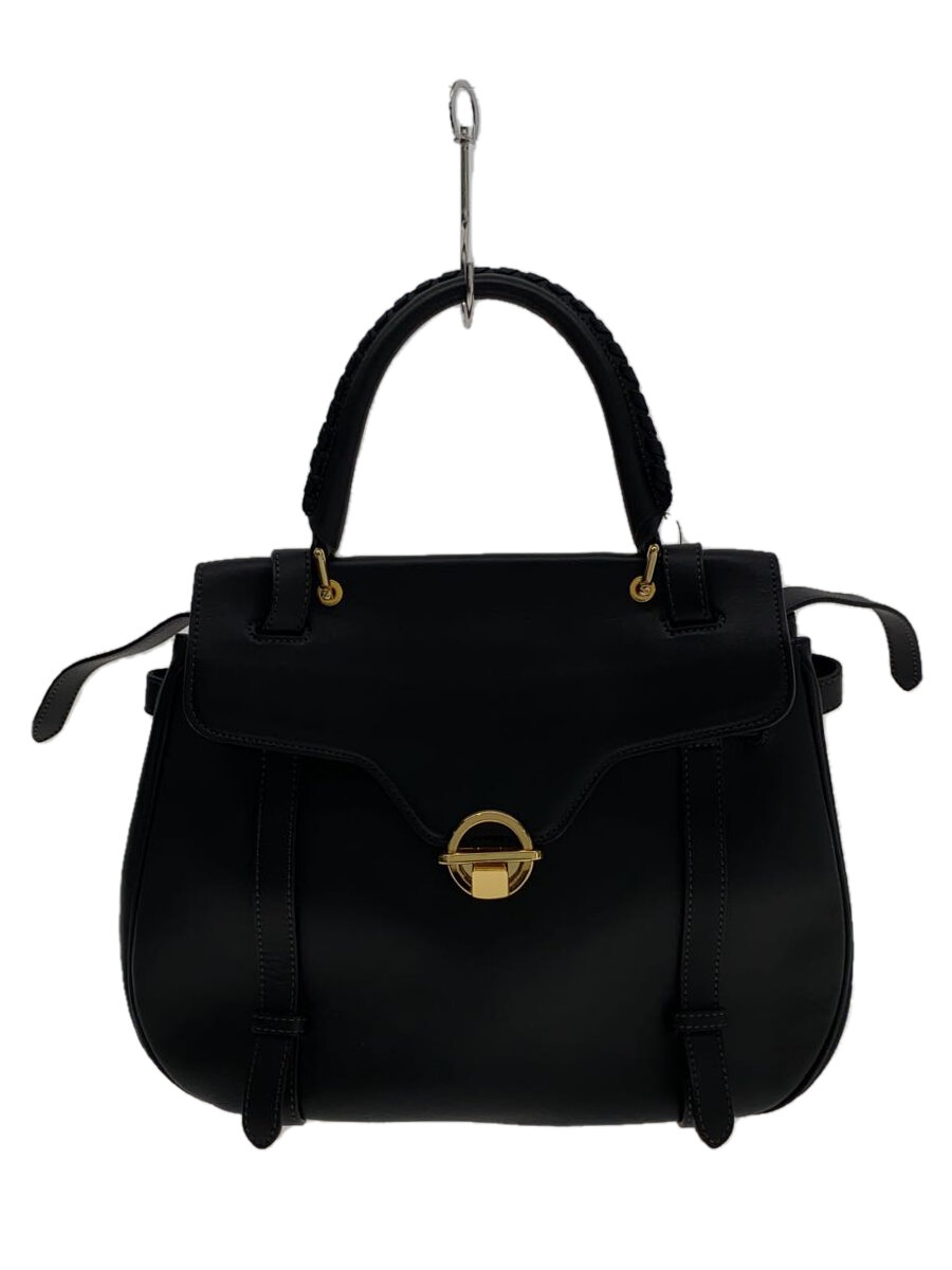 【中古】DAKOTA◆ハンドバッグ/レザー/BLK【バッグ】