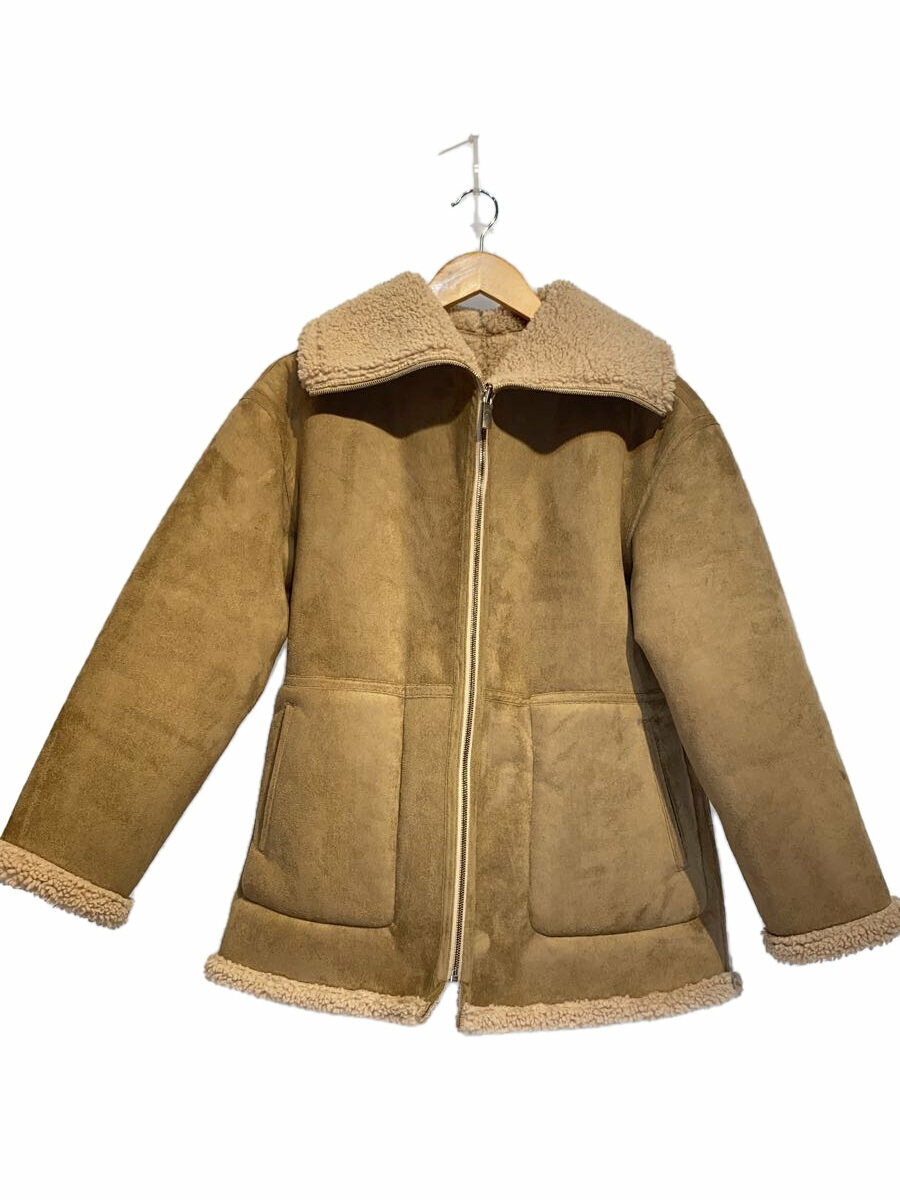 【中古】MACPHEE◆エコムートンリバーシブルショートコート/--/ポリエステル/BEG/12-08-15-08302【レディースウェア】
