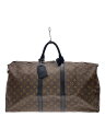 【中古】LOUIS VUITTON◆キーポル・バンドリエール55_モノグラム・マカサー_BRW/PVC/BRW/総柄【バッグ】