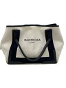 【中古】BALENCIAGA◆ハンドバッグ/コットン/339933・1081・Z・002123/サイドボタン片方なし【バッグ】