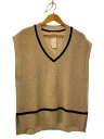【中古】Loungedress(Loungedress GALLARDAGALANTE)◆ニットベスト(薄手)/FREE/ポリエステル/CRM/無地/LDZ10...