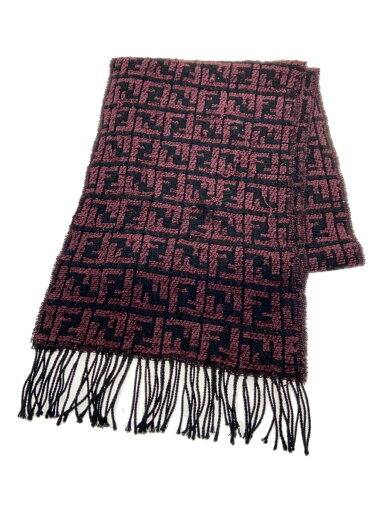 【中古】FENDI◆マフラー/ボルドー/総柄/レディース/【服飾雑貨他】 【中古】FENDI◆マフラー/ボルドー/総柄/レディース/【服飾雑貨他】