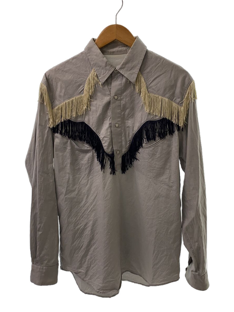 楽天2nd STREET 楽天市場店【中古】TOGA VIRILIS TOGA ARCHIVES◆フリンジウエスタンシャツ/長袖シャツ/48/コットン/GRY/TV72-FJ303【メンズウェア】