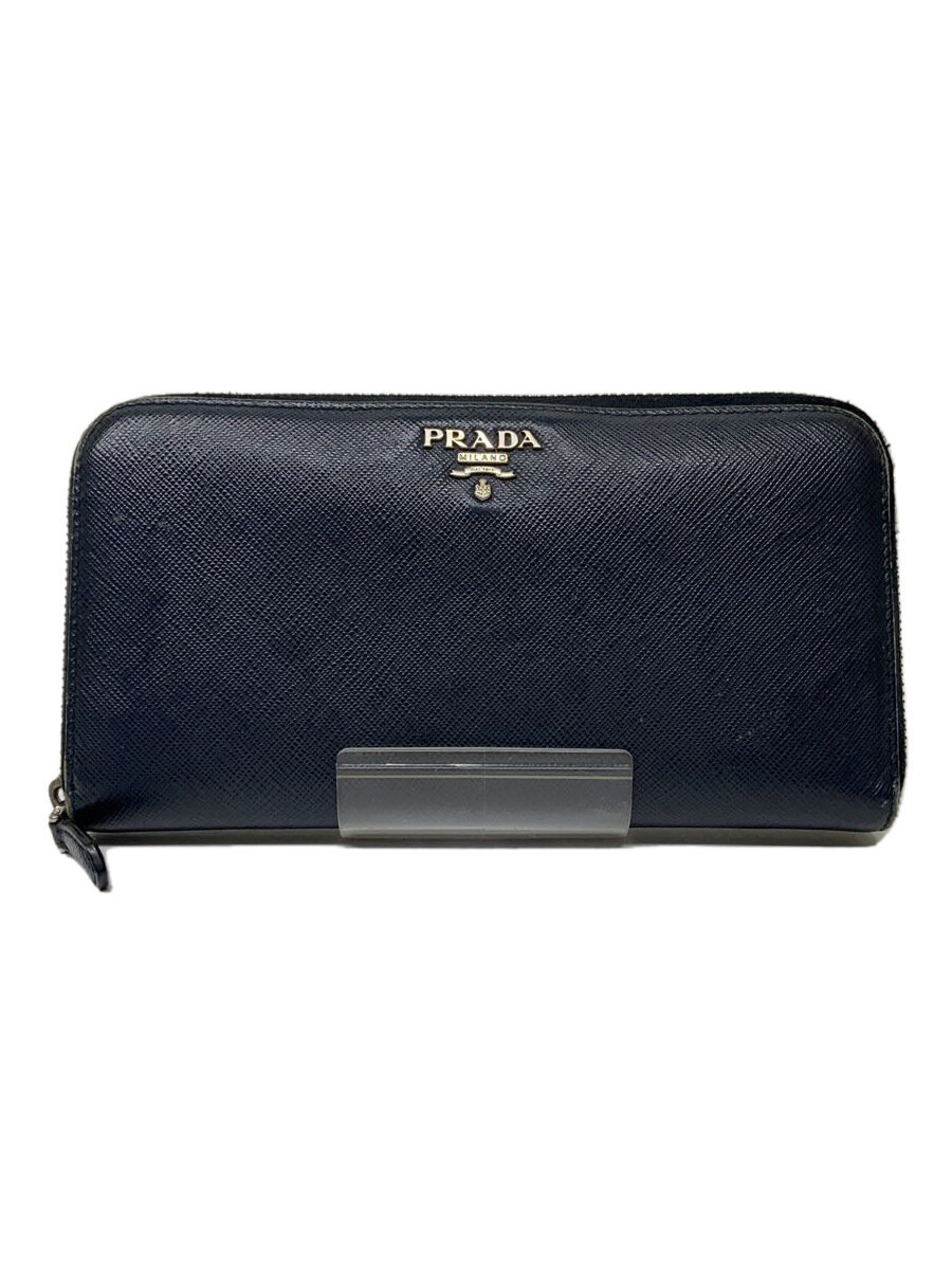 【中古】PRADA◆長財布/--/NVY/メンズ【服飾雑貨他】