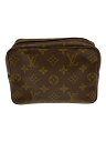 【中古】LOUIS VUITTON◆トゥルース・トワレット18_モノグラム・キャンバス_BRW/PVC/BRW/モノグラム【バッグ】