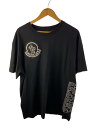 【中古】MONCLER◆Tシャツ/XXL/コットン/BLK/プリント/G10928C73210 829HP【メンズウェア】