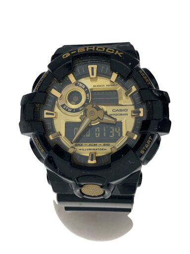 【中古】CASIO◆クォーツ腕時計・G-SHOCK/デジアナ/ラバー/GLD/BLK【服飾雑貨他】 【中古】CASIO◆クォーツ腕時計・G-SHOCK/デジアナ/ラバー/GLD/BLK【服飾雑貨他】