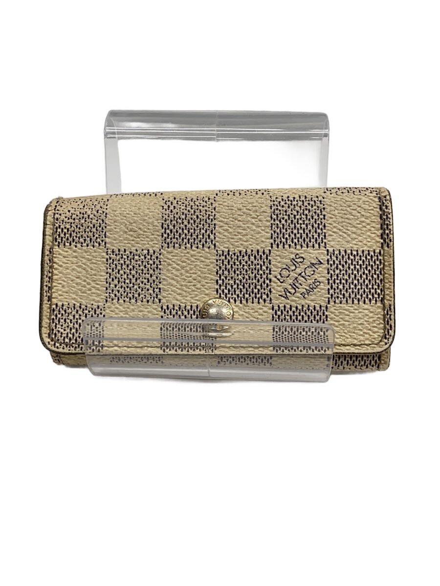 【中古】LOUIS VUITTON◆ミュルティクレ4_ダミエ・アズール/レザー/WHT/レディース...