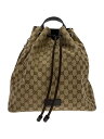 【中古】GUCCI◆リュック/キャンバス/BEG/総柄/449175 527066【バッグ】