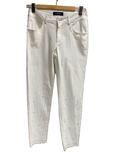 【中古】M’S GRACY◆パールスタッズデニムパンツ/ストレートパンツ/38/コットン/WHT/JY-416604【レディースウェア】 【中古】M’S GRACY◆パールスタッズデニムパンツ/ストレートパンツ/38/コットン/WHT/JY-416604【レディースウェア】