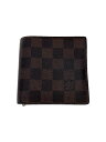 【中古】LOUIS VUITTON◆ポルト・フォイユ・マルコ_ダミエ・エベヌ_BRW/PVC/BRW/メンズ【服飾雑貨他】(4)
