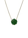 【中古】BOTTEGA VENETA◆ネックレス/SV925/GLD/トップ有/レディース/GOLD&GREEN FERN NECKLACE【服飾雑貨他】