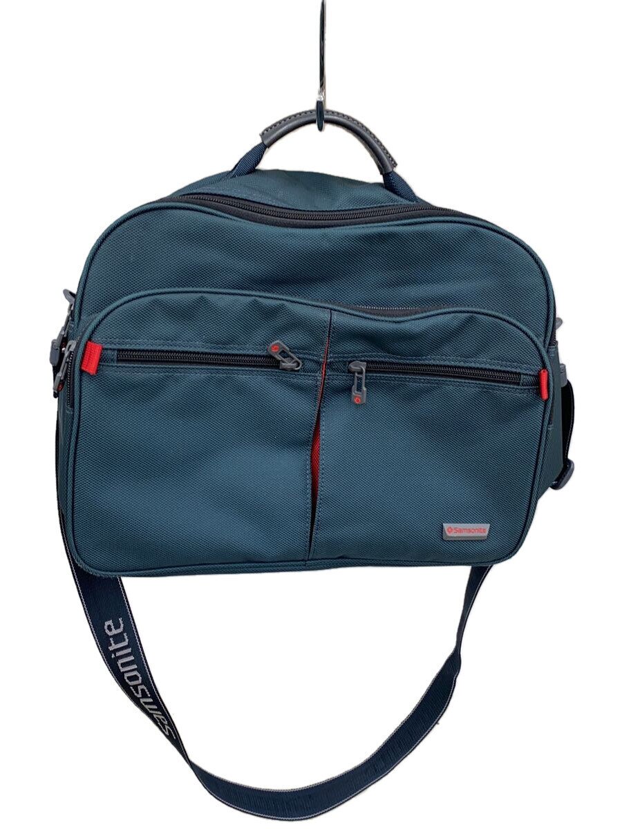 Samsonite - 【中古】SAMSONITE◆ショルダーバッグ/ポリエステル/GRN/無地【バッグ】