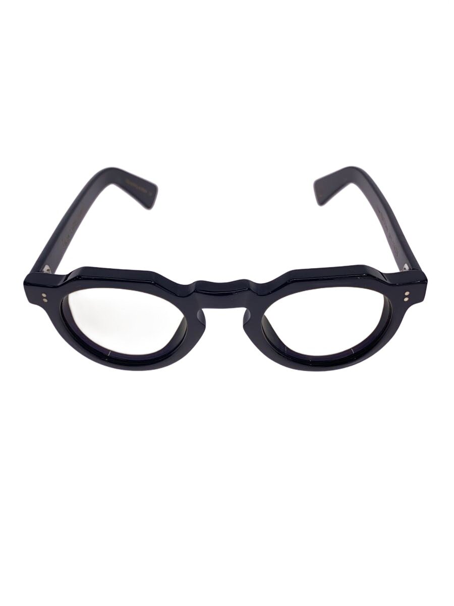 Lesca LUNETIER◆UPCYCLING PANTO 8mm/メガネ/BLK/YLW/メンズ//