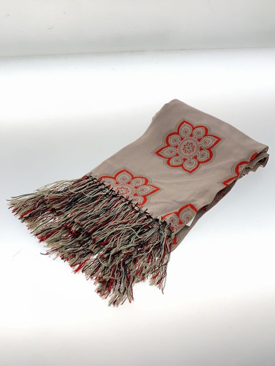 【中古】40s/フローラルアラベスク模様/スカーフ/シルク/レッド/総柄/メンズ//【服...