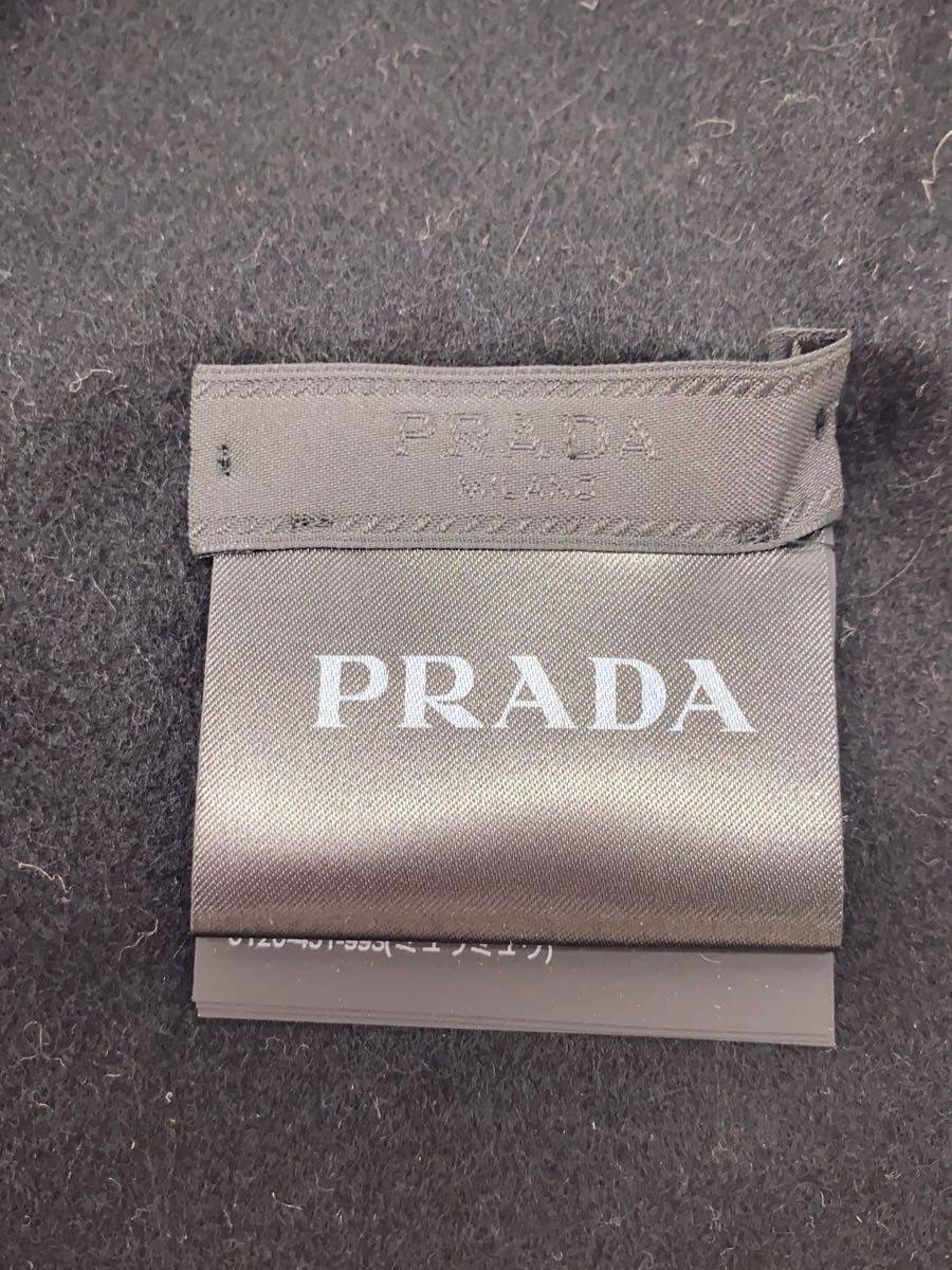 【中古】PRADA◆マフラー/カシミア/BLK/無地/メンズ【服飾雑貨他】 3