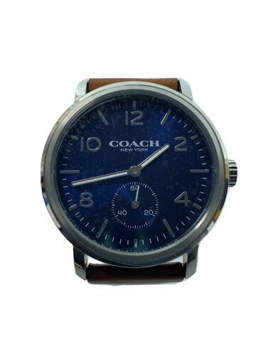 【中古】COACH◆ハリソン/クォーツ腕時計/デジタル/ネイビー/キャメル/14602546【服飾雑貨他】 【中古】COACH◆ハリソン/クォーツ腕時計/デジタル/ネイビー/キャメル/14602546【服飾雑貨他】