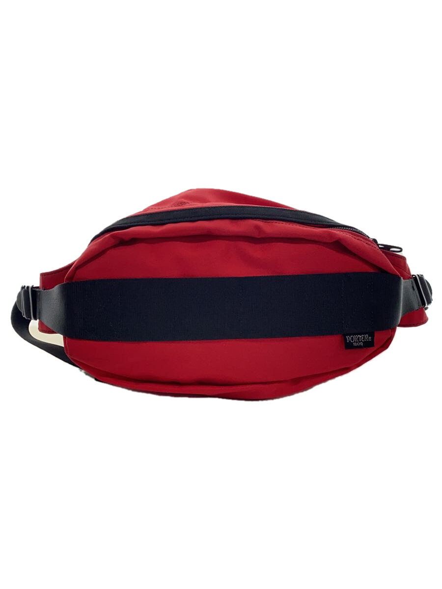 【中古】PORTER◆ウエストバッグ/ナイロン/RED/無地//【バッグ】