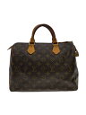【中古】LOUIS VUITTON◆1)スピーディ30_モノグラム・キャンバス_BRW/PVC/BRW【バッグ】