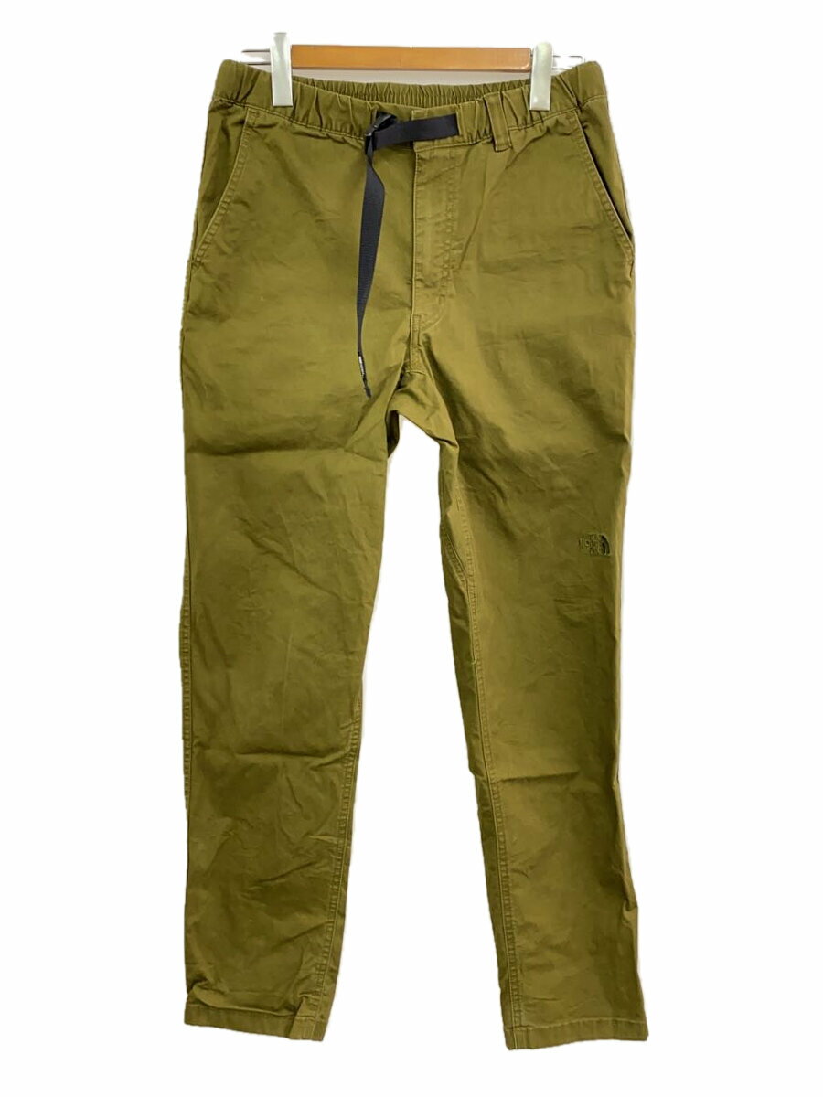 【中古】THE NORTH FACE◆COTTON OX LIGHT PANT_コットンオックスライトパンツ/L/ナイロン/KHK【メンズウェア】