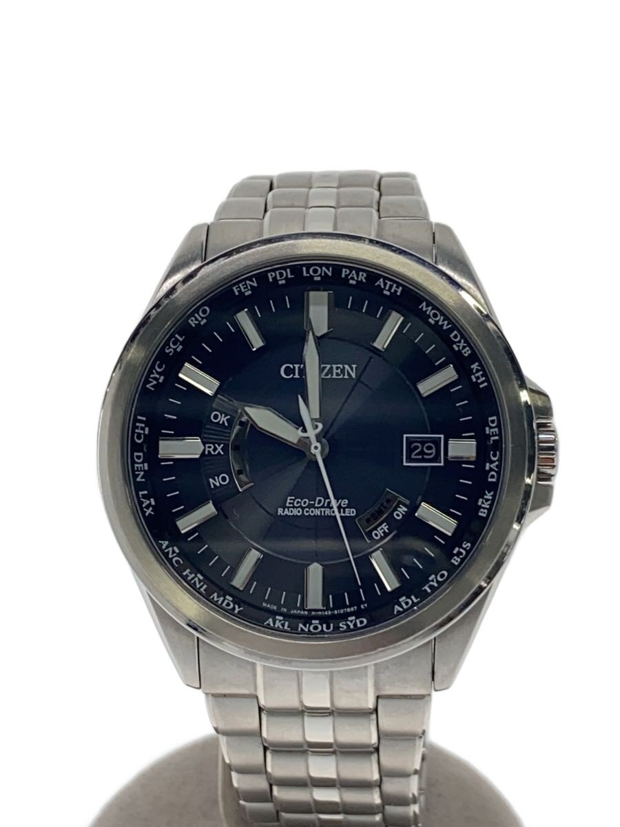【中古】CITIZEN◆クォーツ腕時計/アナログ/--/NVY/SLV/h145-s073545【服飾雑貨他】
