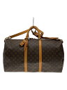 【中古】LOUIS VUITTON◆キーポル・バンドリエール60_モノグラム・キャンバス_BRW/PVC/BRW【バッグ】