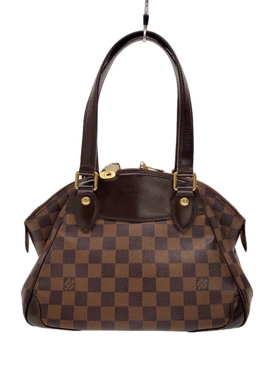 LOUIS VUITTON - 【中古】LOUIS VUITTON◆ヴェローナPM_ダミエ・エベヌ_BRW/PVC/BRW【バッグ】