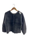 【中古】PLST◆カーディガン(厚手)/M/ナイロン/GRY/12-3403005//【レディースウェア】