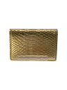 【中古】IKEDA Kohgei/カードケース/レザー/GLD/無地/メンズ/クロコ/角スレ//【服飾雑貨他】