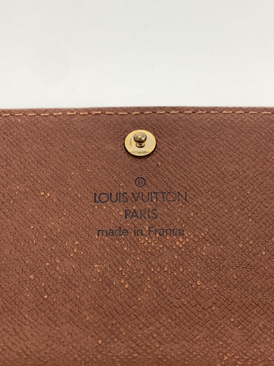 【中古】LOUIS VUITTON◆3)ポシェット・ポルト・モネ・クレディ_モノグラム・キャンバス_BRW/PVC/BRW/レディース【服飾雑貨他】