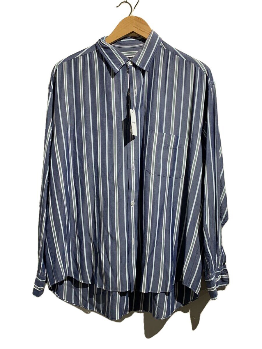 【中古】H BEAUTY&YOUTH◆長袖シャツ/L/--/NVY/ストライプ/1211-218-7344【レディースウェア】