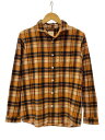 【中古】THE NORTH FACE◆L/S WOOL SHIRT_ロングスリーブ ウールシャツ/M/ウール/ORN/チェック【メンズウェア】