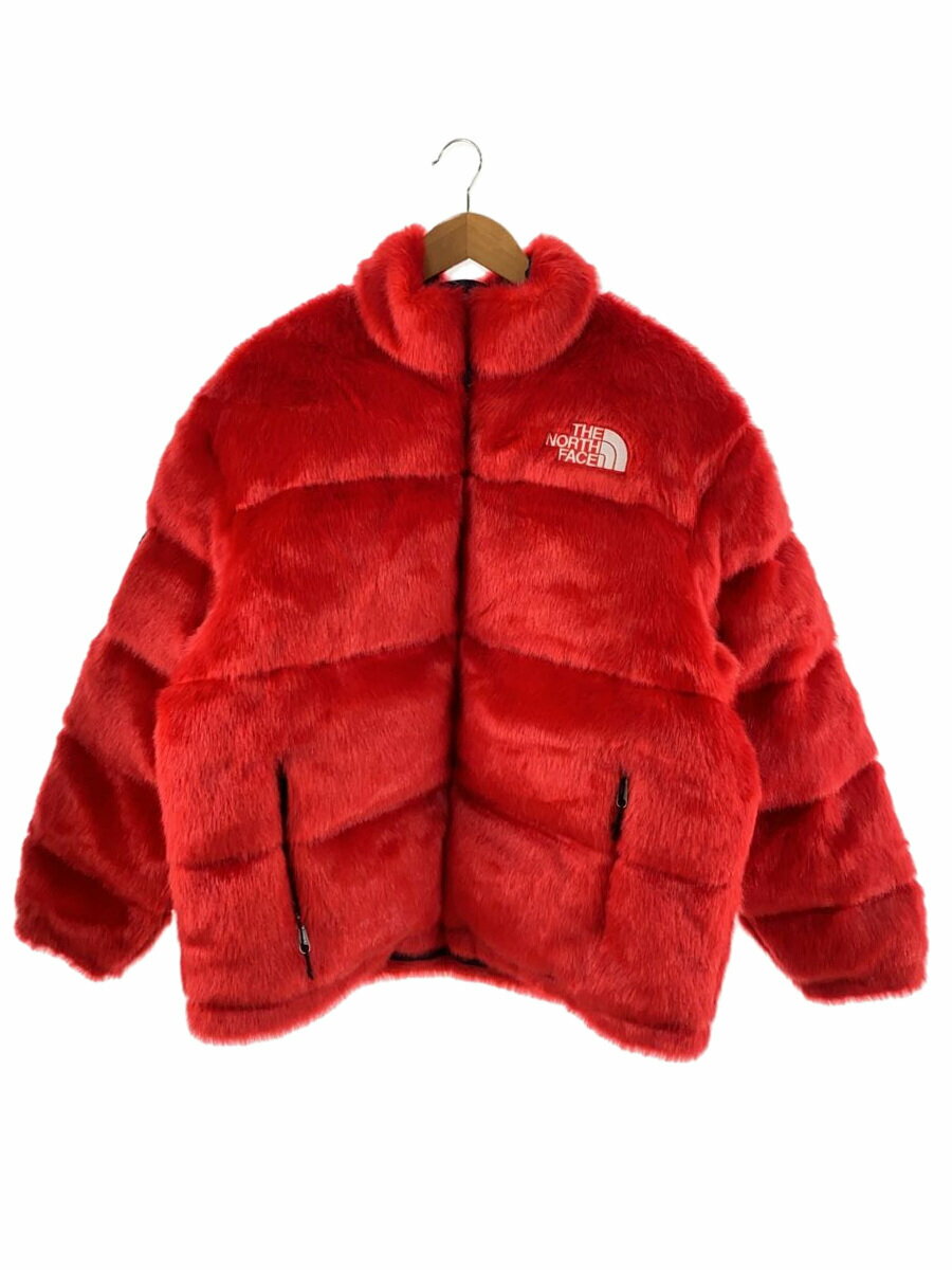 楽天2nd STREET 楽天市場店【中古】THE NORTH FACE◆TNF FAUX FUR NUPTSE JACKET_フォックス ファー ヌプシ ジャケット/L/アクリル/RED【メンズウェア】