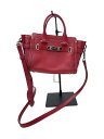 【中古】COACH◆バッグ/--/RED/無地【バッグ】