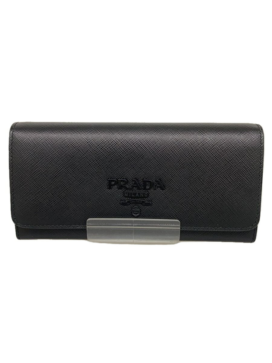 【中古】PRADA◆長財布/--/BLK/レディース/1MH132【服飾雑貨他】