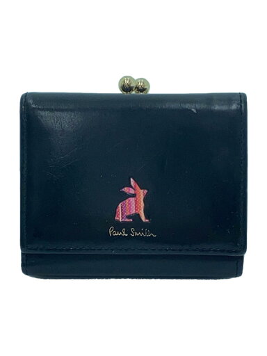 【中古】Paul Smith◆3つ折り財布/レザー/BLK/レディース/ガマ口【服飾雑貨他】 【中古】Paul Smith◆3つ折り財布/レザー/BLK/レディース/ガマ口【服飾雑貨他】